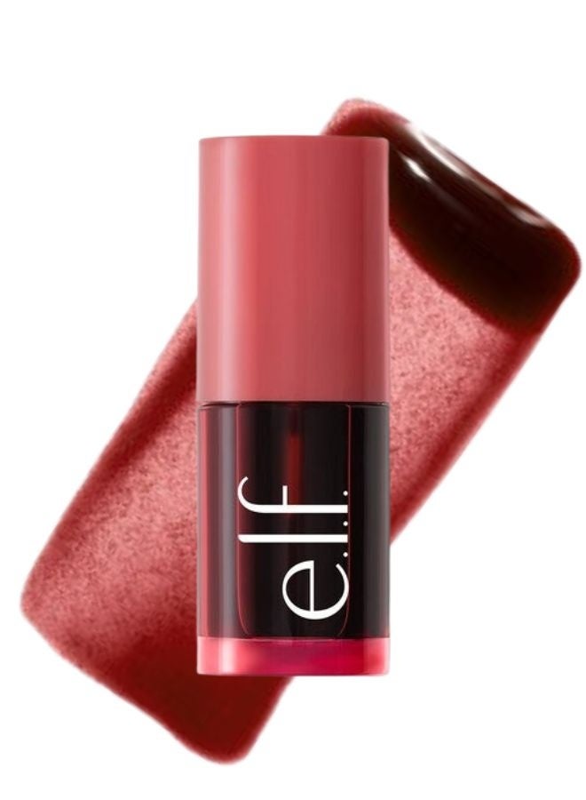 إلف قزم. أحمر الخدود والشفاه من كوزمتيكس شير فور إيت – الكرز الأسود (لون التوت العميق)، لون سائل شفاف خفيف الوزن للشفاه والخدود، تركيبة مرطبة متعددة الاستخدام، 10 مل - Image 1